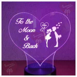 led lampa ljubicasta to the moon & back