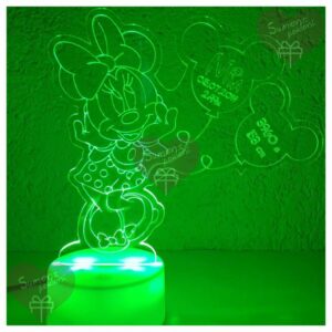 led lampa zelena minnie mouse